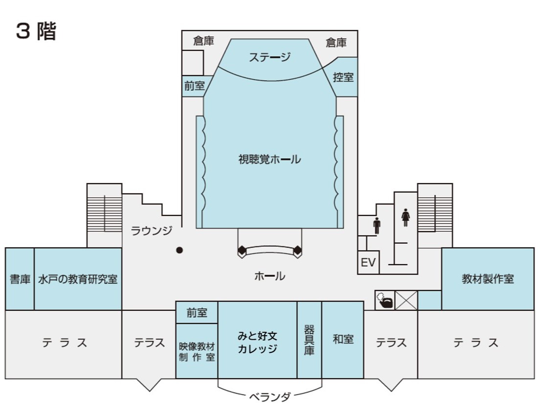 水戸市総合教育研究所　施設図（3階）