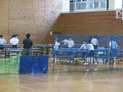 卓球部の練習風景