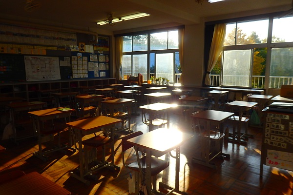 11月の朝の教室