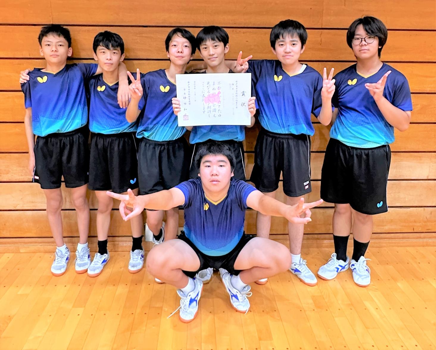 新人戦男子団体戦第8位 新人戦男子団体戦第8位
