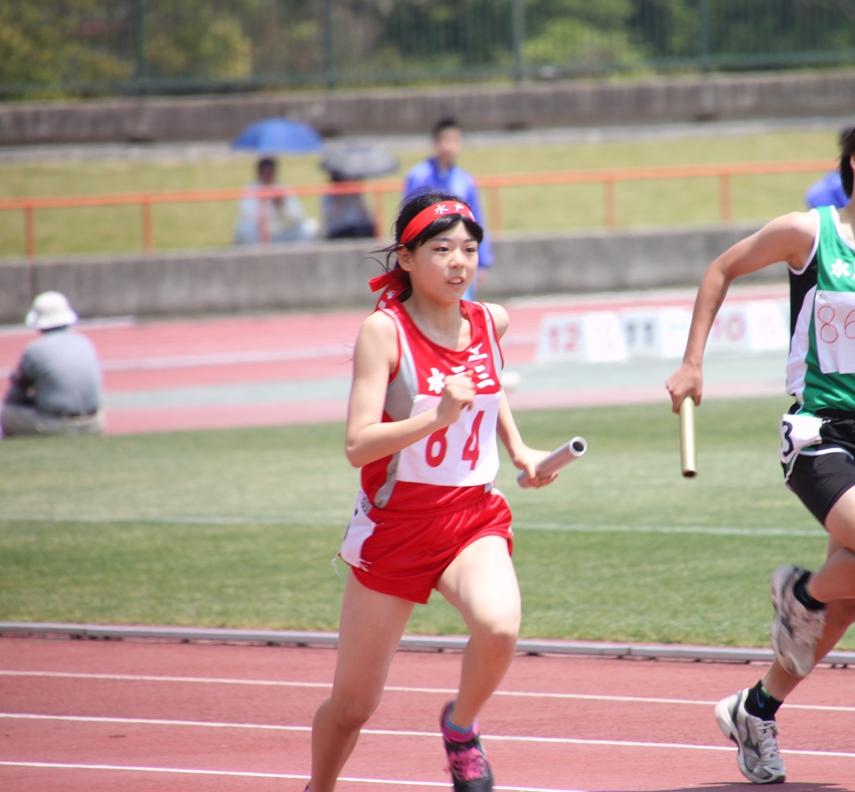 女子4×100mR 4走永山さん 女子4×100mR 4走永山さん