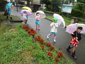 かさをさして