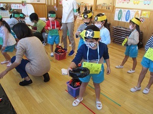 輪投げ、楽しいね
