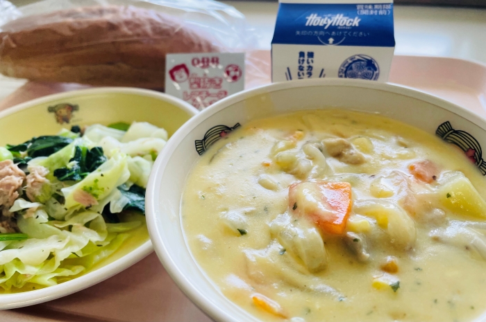 鶏肉とコーンの豆乳シチュー 鶏肉とコーンの豆乳シチュー