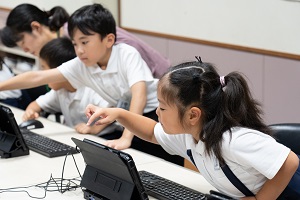 1年生のタブレット授業