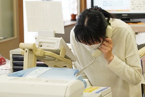 電話連絡が始まりました。 電話連絡が始まりました。
