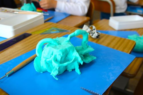 粘土の作品完成