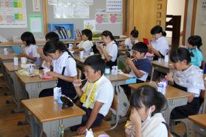 五の一皆で歯磨き