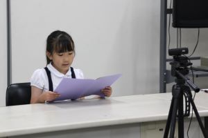 終業式で発表一人目