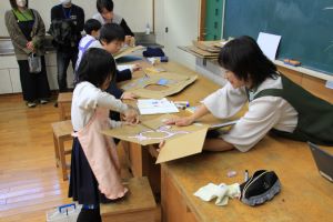 3年授業参観二人で