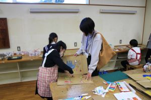 3年授業参観一緒に
