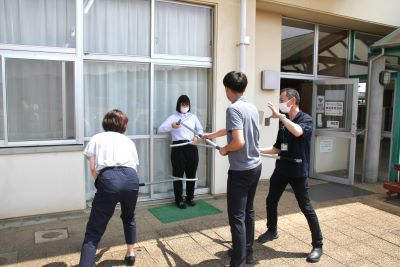 不審者の避難訓練1