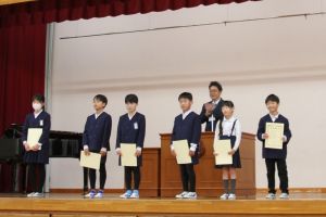 体力テスト結果の優秀者