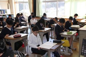 今日はテストの日