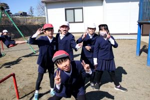 校庭にて1