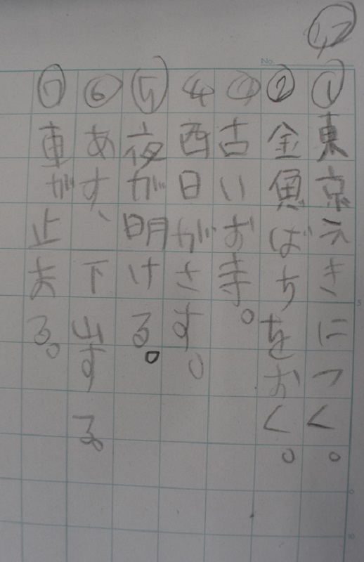 2年漢字ノート1
