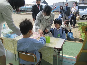 入学式受付ほし 入学式受付ほし
