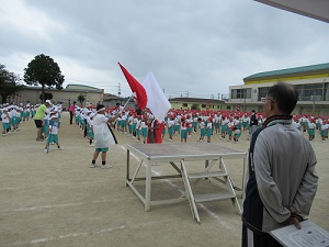 あいさつをかわす