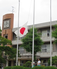 国旗降納