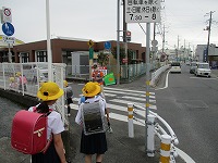 地域の見守りの方へ元気なあさつ