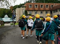 市少年自然の家到着