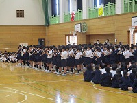 4年生の呼びかけと合奏