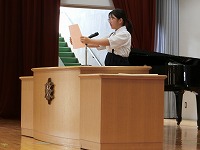 6年生代表児童の発表 6年生代表児童の発表