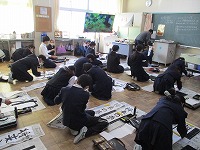 6年生書初め会2