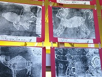 2年生の版画作品