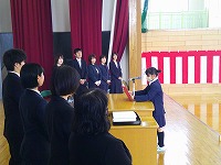 先生方に歓迎の言葉
