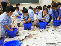 プランターの準備中！