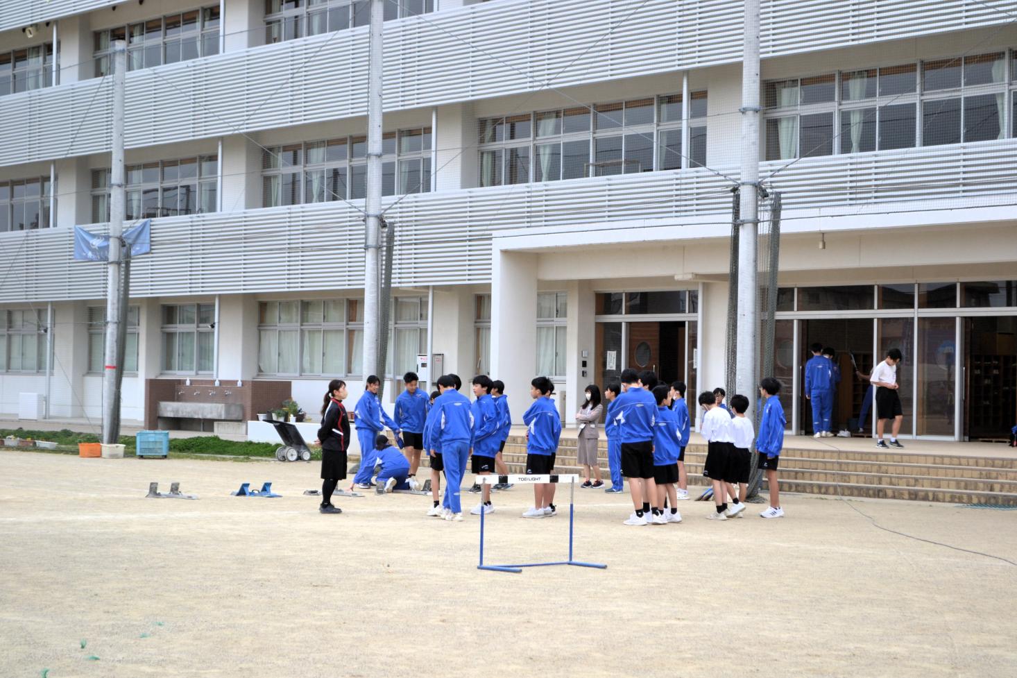 陸上部にもたくさんの体験者が