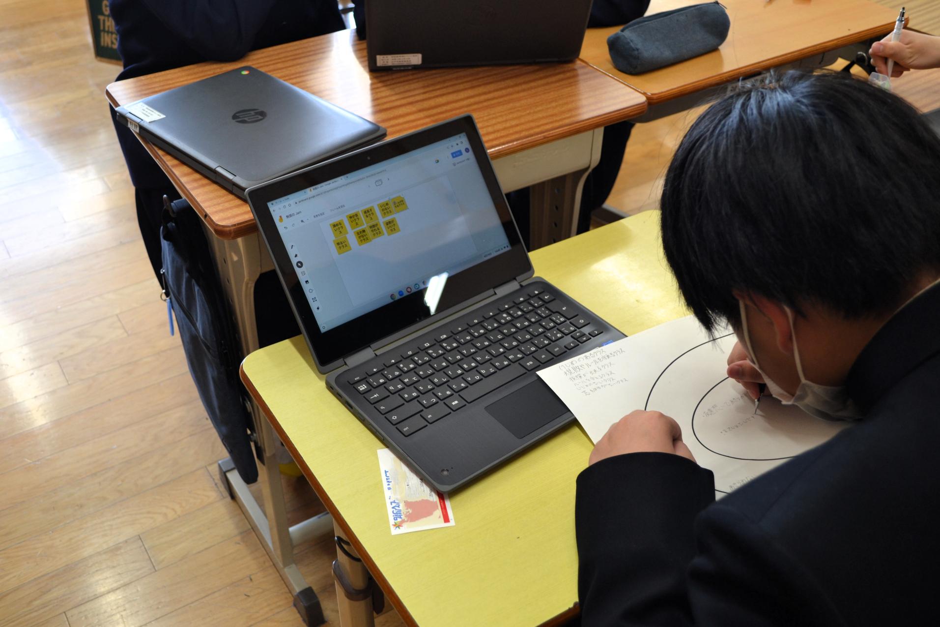 タブレット端末も活用しながら