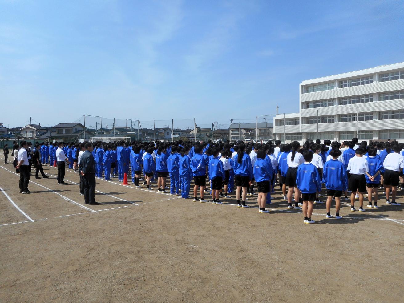 所定の位置にきちんと集合することができました