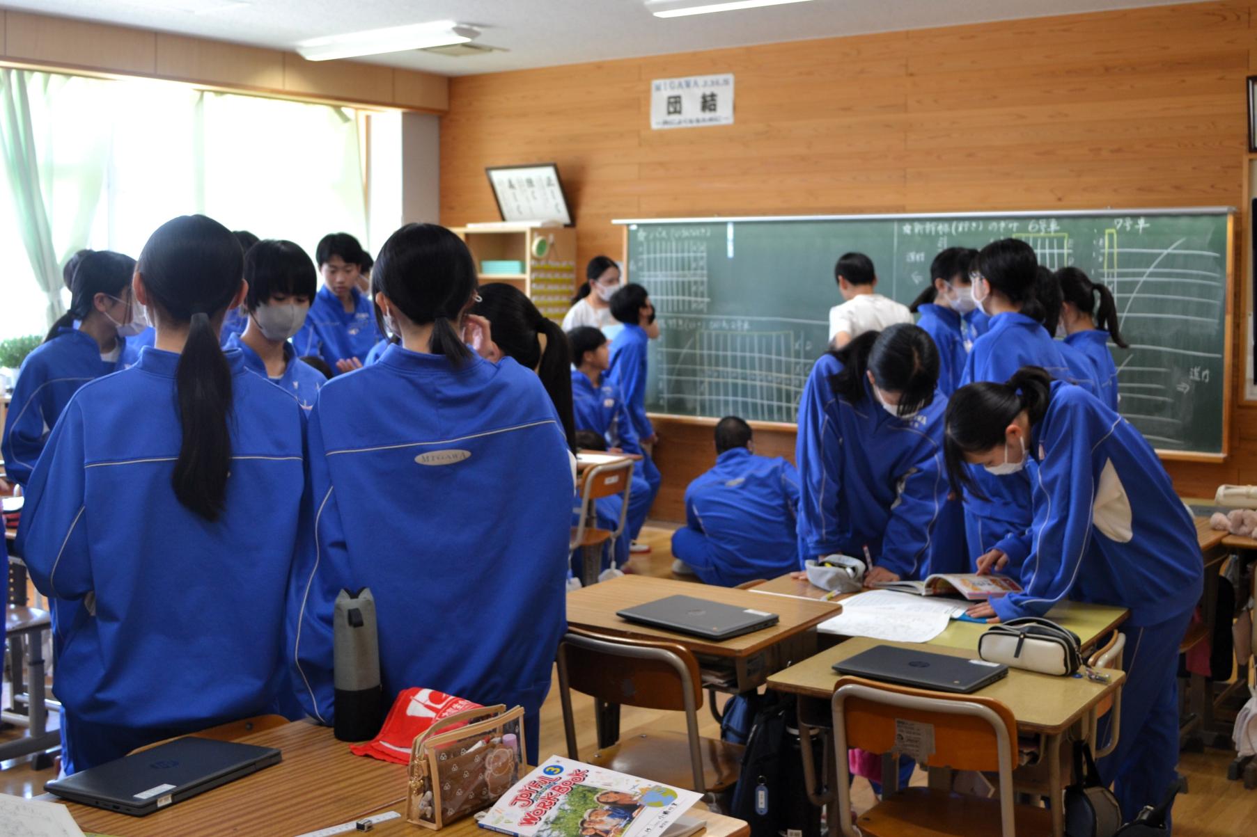 こちらのクラスでも座席決めをしています