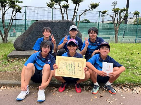 男子ソフトテニス部準優勝 男子ソフトテニス部準優勝