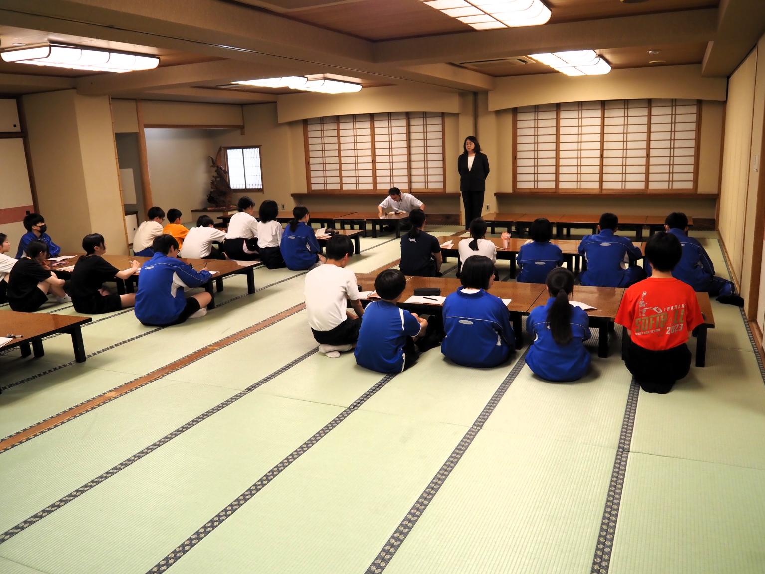 班長会議で翌日の確認をしました