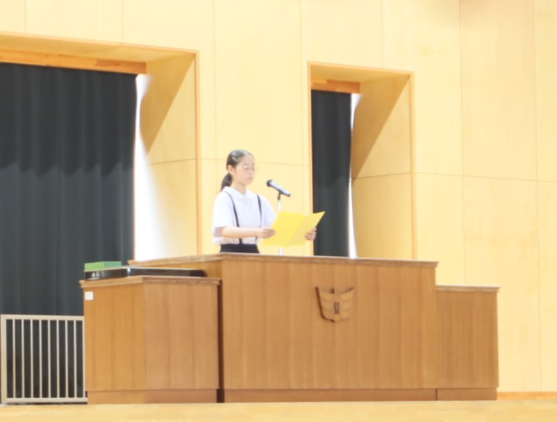 01 1年生代表の発表