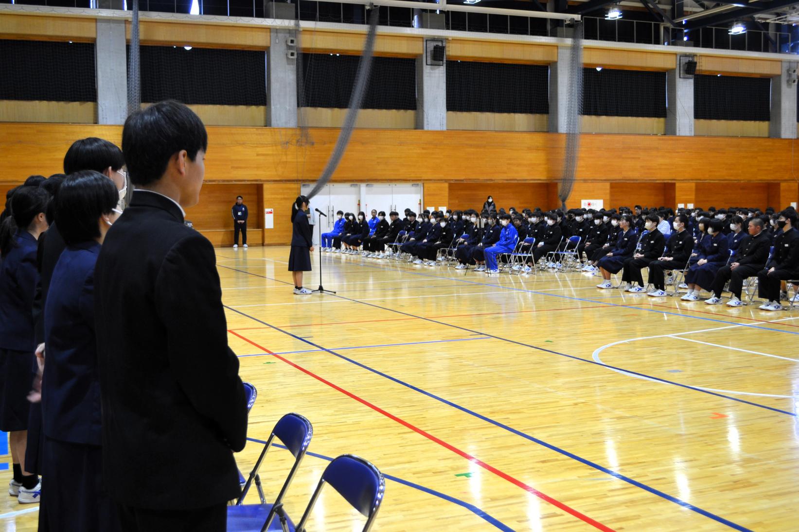 22 在校生へのお礼の言葉
