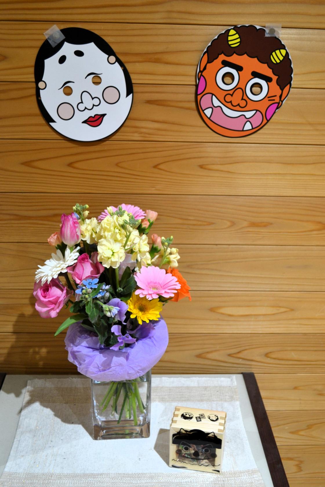03 春らしい生け花が心を温めます
