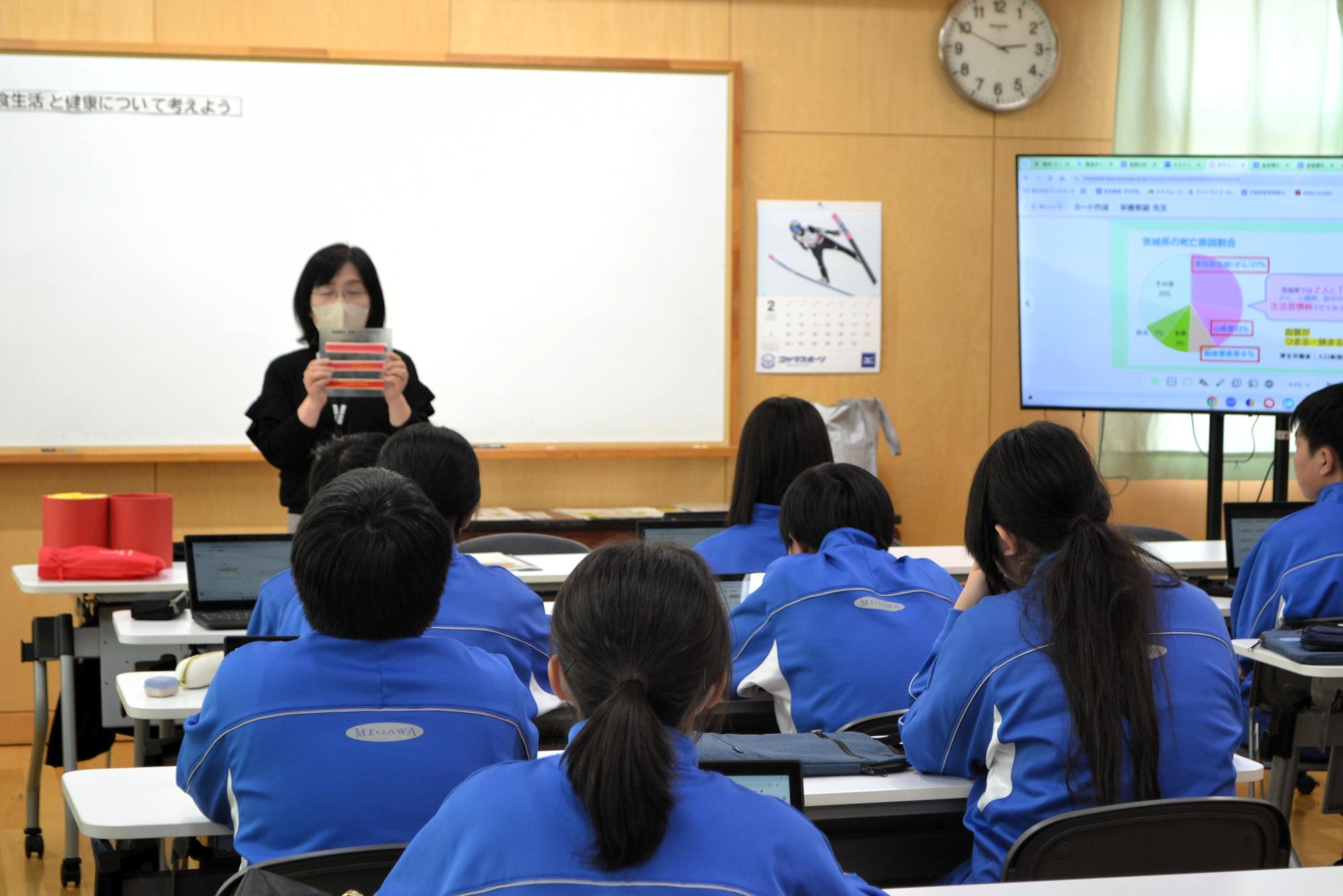 01 血管の模型を見ながら説明を聞きました