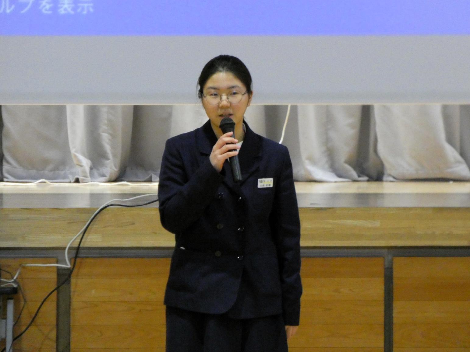 07 代表生徒によるお祝いの言葉
