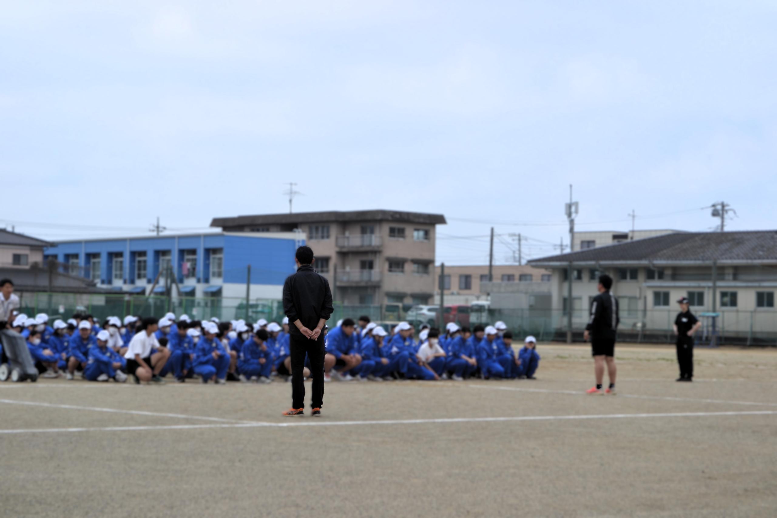 01 体育祭練習が始まりました（３年）