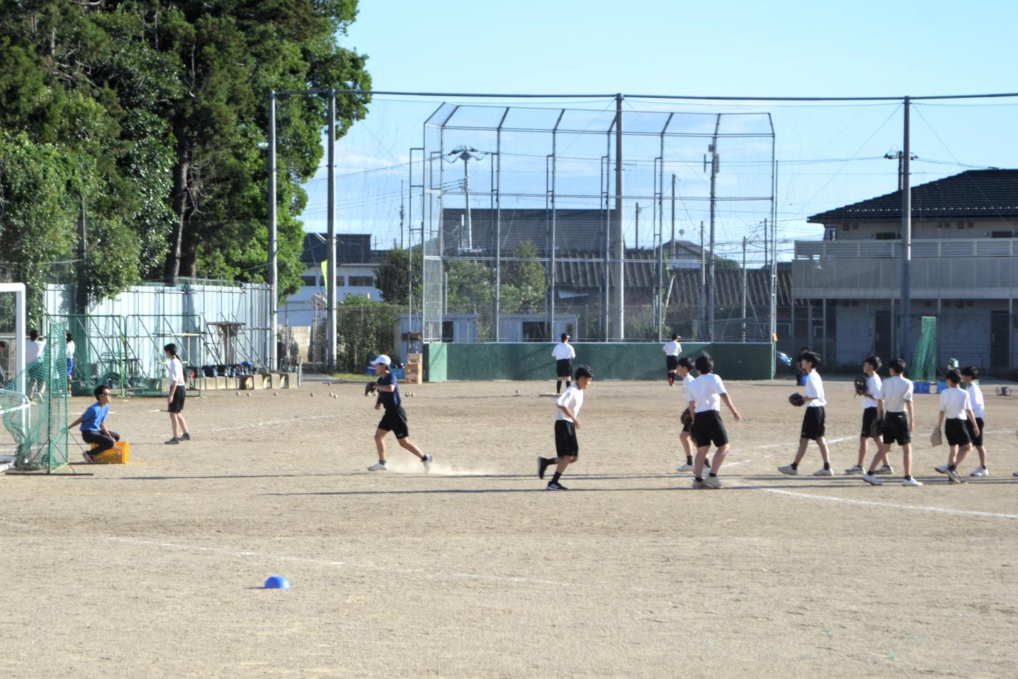 09 野球部も基礎練習