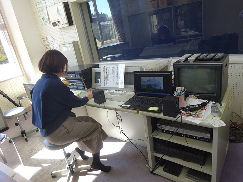 避難訓練担当の先生の気合いが 避難訓練担当の先生の気合いが