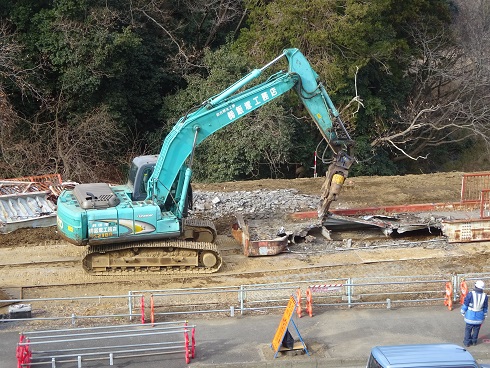 旧歩道橋さん解体作業 旧歩道橋さん解体作業