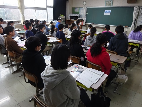 放送前の授業の様子