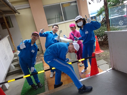 体育館外流し塗装 体育館外流し塗装