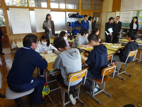 千波中委員会の様子を参観 千波中委員会の様子を参観