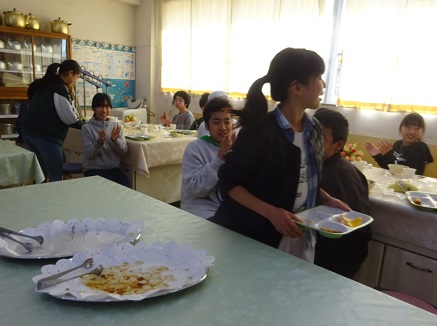 最後は私が…4組さん完食です。
